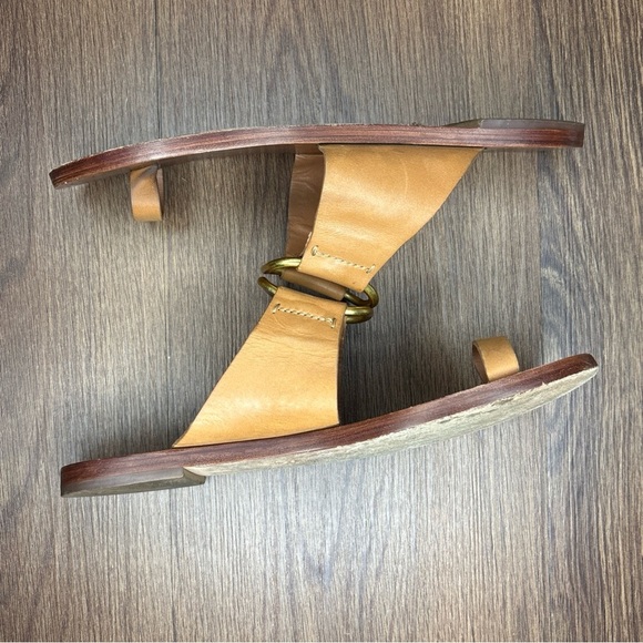 Tory Burch Tan Toe-Ring Sandals with Gold Accent - Picture 4 of 9